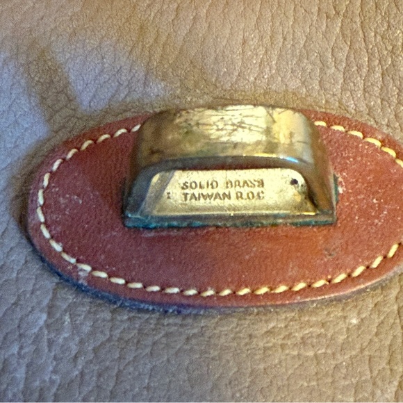 Dooney and Bourke Gray and Brown Leather Shoulder Bag - Picture 7 of 8